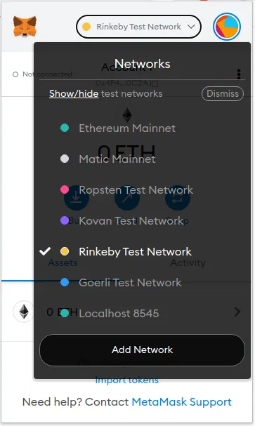 Metamask Rinkeby Network