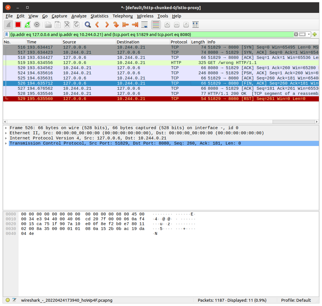 Wireshark - Filtering the conversation